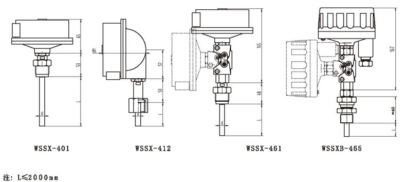 WSSX工業雙金屬溫度計（電接點型螺紋式）_http://m.hxdz8.cn_雙金屬溫度計_第3張